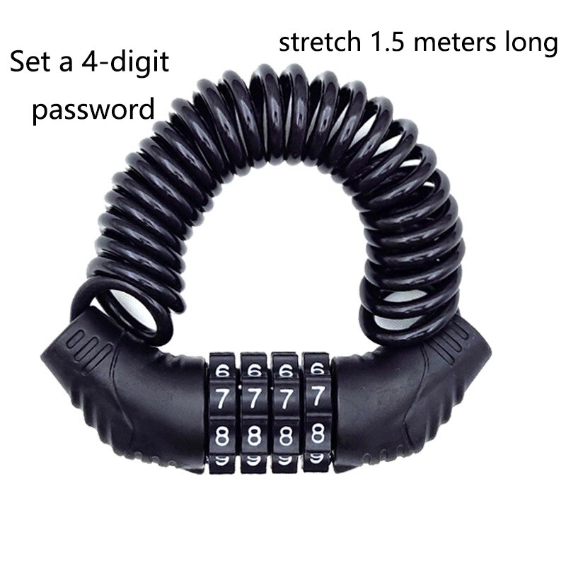 قفل محمول برقم سري من 4 أرقام  - مراجعة Cable Lock Flexible وسعره